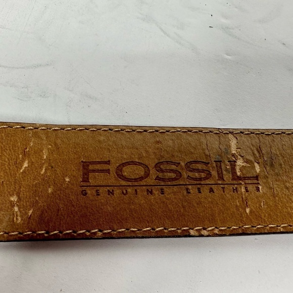 Fossil Croc Embossed Cowhide Western Belt Genuine Leather size M - Picture 6 of 6